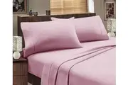 RAMESSES EGYPTIAN FLANNELETTE SHEET SET SINGLE-MEGA KING ROSE PINK