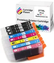 8 Pack (3BK,1C,1M,1Y,1LC,1LM) Compatible Ink for Epson 277XL for Epson Expression Photo XP-850 XP-860 XP-950 XP-960 XP-970