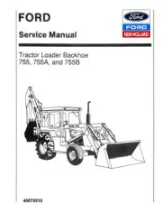 Ford 755, 755A, 755B Tractor Loader Backhoe Service Manual Repair Shop Book