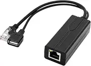 xioaue 48V to 5V USB Interface PoE Splitter Ethernet 802.3Af /at PoE Power Supply Module for IP Camera Electronic Equipment