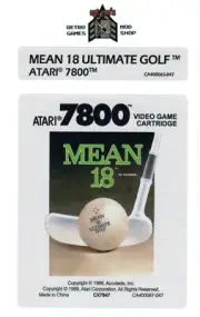 Atari 7800 Replacement Label - Mean 18 - Ultimate Golf