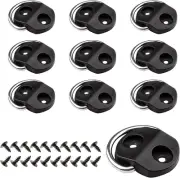 10 Pcs D-Ring Tie Downs Anchor Stainless Steel D-Rings Trailer Cargo Tie down Ho