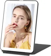 Rechargeable Travel Makeup Mirror with 72 Led Lights, Portable Makeup Mirror wit