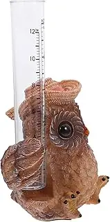 Toyvian Garden Rain Gauge Rain Measure Gauge Outdoor Statue Tool but Gauges Rain Gauge Garden Ornament Measuring Decorative with Tube Accurate Decoration Mounted Cute Yard Rain Gauge Pp
