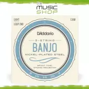D'Addario 09-20 Regular Light NPS 5 String Banjo Strings - EJ60