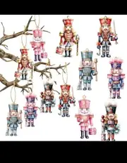 6pcs Copperplate Christmas Nutcracker Party Decoration, Xmas Tree Hanging...