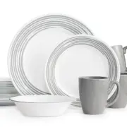 New Boutique By Corelle Brushed Silver 16-Piece Dinnerware Set 1116940