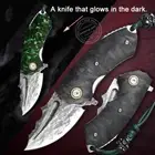 75 LAYER VG10 DAMASCUS FOLDING KNIFE POCKET KNIVES SURVIVAL HUNTING CARBON FIBER