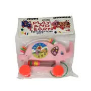VINTAGE PLAY AND LEARN EDUCATION TOY PINK ELEPHANT ON WHEELS NEW OLD STOCK CLOCK