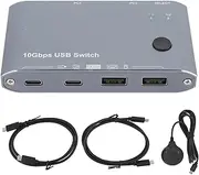 USB 3.0 Switch, USB Switcher 2 Computers Share 4 USB Ports, 10Gbps Data Transfer, USB Switch Hub USB Switcher Selector for PC Laptop Keyboard