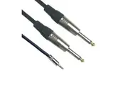 ACL 1/8 3.5 mm TRS Stereo to Dual 1/4 6.35 Mono Jack Stereo Cable Y-Splitter Aux Mini Jack to Jack Breakout Cord 1.5 Meter