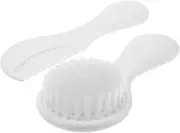 Hoement 2pcs Baby Hair Brush and Comb Set for Newborn Soft Bristles Gentle Scalp Massage Baby Hair Brush Set Cradle Cap Brush for Girl Boy Toddler
