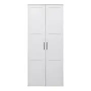 European Cabinetry Hamptons White Square Black Stockholm Storage Cupboard