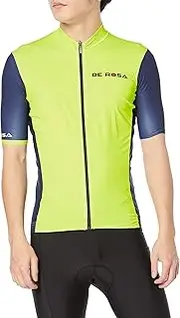 DE ROSA apparel(デローザ) DeRosa RESPECT YEL FLUO 3 Back Pockets/Full Zip Long Sleeve