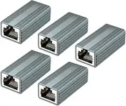 Lnqwhduu 10Gbps RJ45 Connector Female to Female Gigabit Network Extender for Cat8 Cat7 Cat6 Cat5 Ethernet Cable Adapter 5Pcs