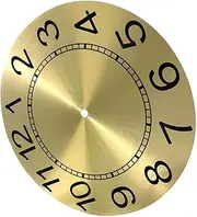 ANDRESLAD DIY Aluminum Dial Replacement for Wall Clocks Clockboard Clock Dial DIY Craft Accessory 243mm Gold Tone