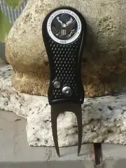 USGA Members Ball Marker and Black Metal Divot Tool - Switchblade DT Style
