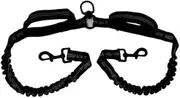 Double Dog Leash - Dog Leash Extension - Bungee Dog Leash Attachment Reflective - Hands Free Dog Leash - No Tangle - Shock Resistant Leash Extension