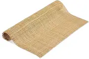 Cane Rattan Webbing Roll, 3.28ft x 15.7inch Woven Open Mesh Natural Webbing for Caning Projects, Square Hollow Wide Rattan for DIY Crafts, Cabinet, Chair, Furniture
