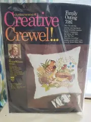 Erica Wilson Columbia Minerva Creative Crewel Kit Family Outing Quails Vtg 1970