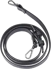 [HAWILLOSCH] Creative Adjustable PU Shoulder Bag Strap Replacement Accessory for Handbags Messenger Bags Black with Black Buckle