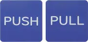 uxcell 1Set Push Pull Door Stickers, 3in Push and Pull Signs Plate Acrylic Vertical Self-Adhesive for Doors Glass Window Business Stores, Square, Blue