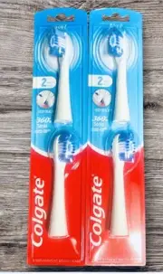 Colgate 360 Sonic Floss Tip Soft Toothbrush 2pk. Replacement Brush Heads~Lot 2