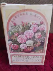 Crabtree & Evelyn Damask Rose Bar Soap 3.5 Oz