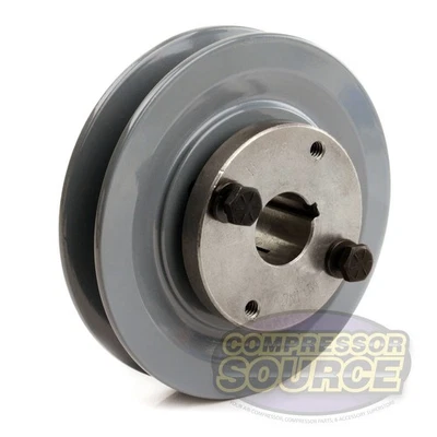 Cast Iron 4.5" Single Groove Pulley Belt A Section 4L with 7/8" Sheave Bushing