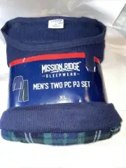 Mission Ridge Men's Waffle Knit Top & Fleece Pants Pajama Set - XL