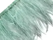 10 Yards - Sage Green Ostrich Fringe Trim Wholesale Feather Bulk Halloween Prom