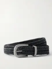 [Brunello Cucinelli] Brunello Cucinelli - Woven Leather Belt - Black - M M Black