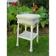 International Caravan Small Pvc Resin Side Table White