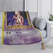 Lambswool 130x150cm Mewtwo Peripheral Collection Card Super Soft Blanket