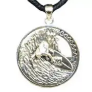 Necklace Surfer Pendent Silver Plated Stylish Australian Beach Jewellery Unisex