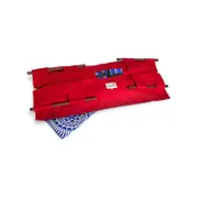 Sweet Goodbye COCOON - Soft Pet Casket - Burial & Cremation Ceremony Kit (Classic Cotton) | Red/Blue, Large