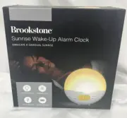 NEW Brookstone Sunrise Wake-Up Alarm Clock - Simulate Gradual Sunrise - Colors!