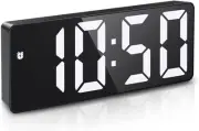 Digital Alarm Clock, LED Alarm Clock with 6.5Inch Large Display, USB Powered LED