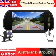 7" Touch Screen Car Rear View Backup Mirror Monitor Wired Reverse Camera System