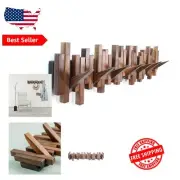 Artistic Wall-Mounted Coat Rack with Flip-Down Hooks - 154lbs Capacity