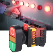 APBB-22/25N Double Push Button Switch with LED Light NoNC Momentary Button