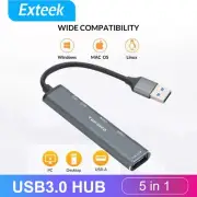 5 IN 1 USB 3.0 Multi Hub 5 Ports Adapter Charger TF SD Card Reader PC Macbook AU