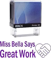 Great Work Custom Colop Personalized Teachers Stamp Self Inking Rubber P20 Mini Stamper