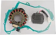 Areyourshop Magneto Coil Stator + Voltage Regulator + Gasket Assy For Ya-maha YFM350 Big Bear, Wolvrine 350 1995-2001