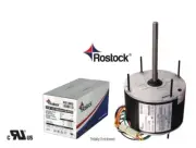 ROSTOCK A/C Condenser Fan Motor 1/4 HP 230V 1075 RPM CW/CCW SHAFT 1/2" UL APPROV