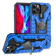 For iPhone 13 Pro Max Case Tough Protective Cover Magnetic Ring Holder Blue
