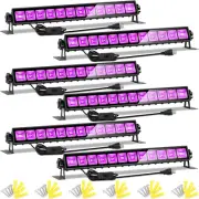 6 Pack LED Black Lights, Blacklight Bar Light up to 3000Ft² Area with Switch+Plu