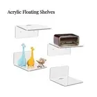 Small Acrylic Floating Shelves Transparent Display Ledges Smart Speaker Action