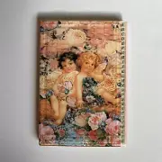 Vintage Address & Phone Number Book Bohemian Style Angels Flowers Pink Taiwan