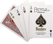 Hesslers (RED) Rider Back Playing Cards, Unique Four-Color Suites (Includes Poker Hand Reference Cards)